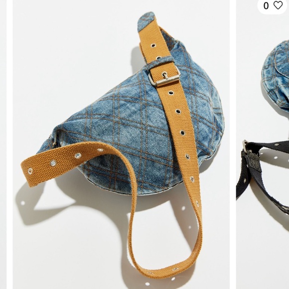 URBAN OUTFITTERS Quilted Denim Sling Bag - Picture 2 of 6